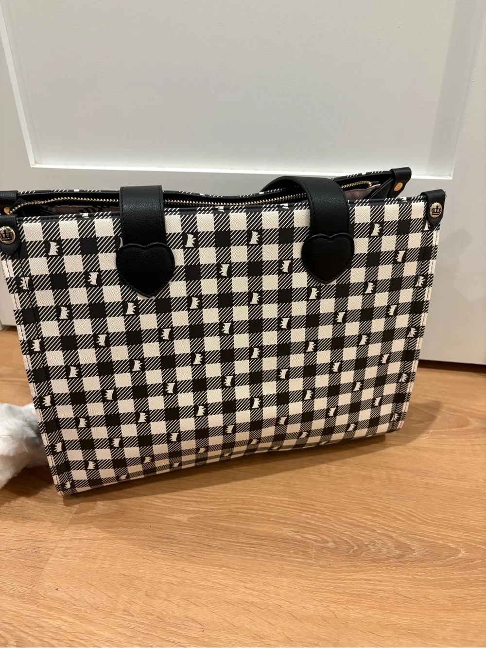 Juicy Couture Study in Style Black & White Scottie Tote